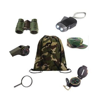 camouflage Adventure Kit for Kids,Kids Outdoor Backyard exploration kit,7 pieces Adventure Educational Toys/Gift